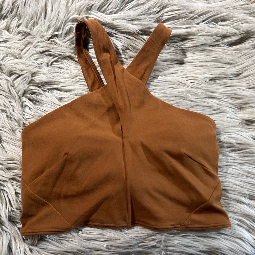 lululemon athletica Rust Brown Crossback Tank Top